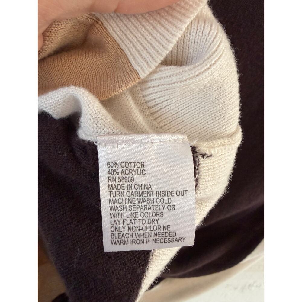 Preston & York Colorblock Short Sleeve Sweater Top Size Small - Picture 6 of 6